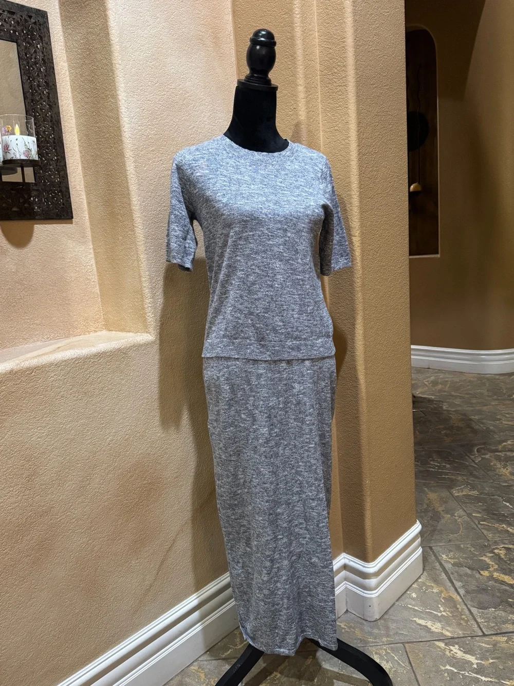 Free People Free-est Isabella Cotton & Linen Knit Sweater & Maxi Skirt Set